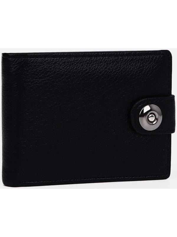 Портмоне на магните, отдел для купюр, для карт, для монет, цвет чёрный