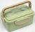 Ланч-бокс, 1.5 л, 3 секции, ложка, вилка, 20 х 13 х 7 см, зеленый