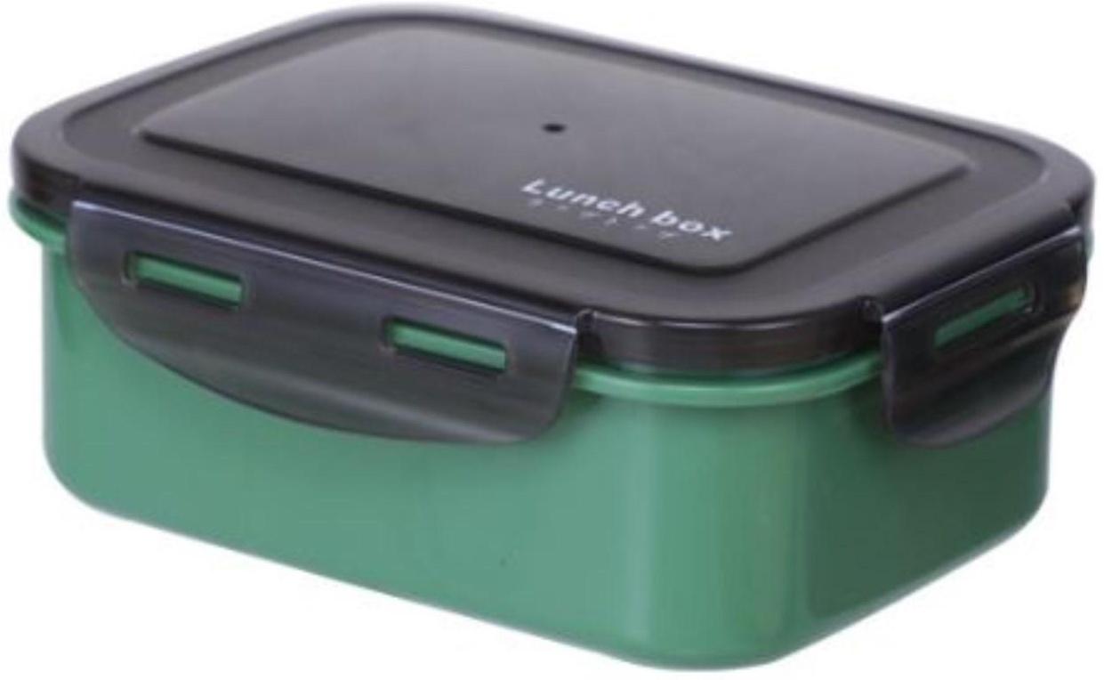 Ланч-бокс, 1.2 л, 2 секции, 19.5 х 7.5 х 14.5 см, зеленый