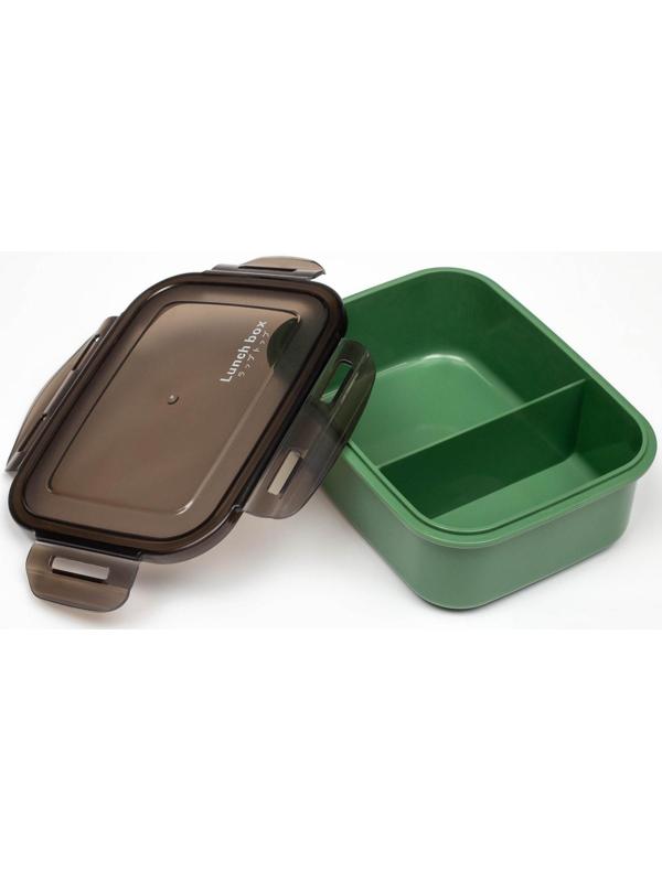 Ланч-бокс, 1.2 л, 2 секции, 19.5 х 7.5 х 14.5 см, зеленый