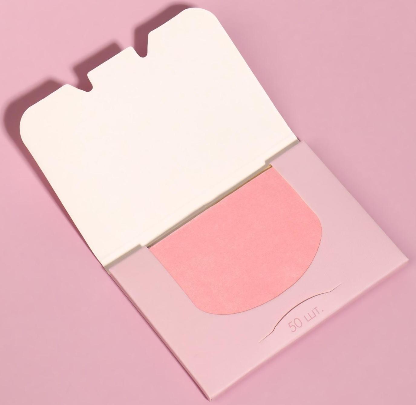 Матирующие салфетки «Colorful», 50 шт, цвет розовый