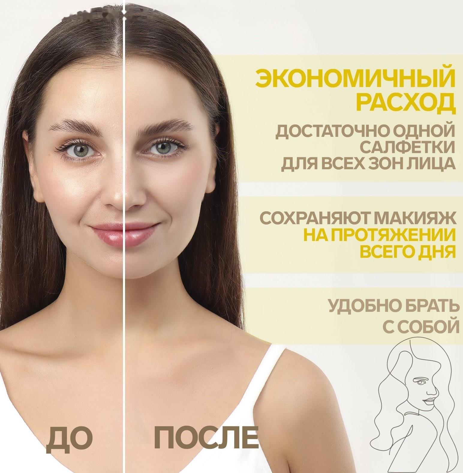 Матирующие салфетки «Colorful», 50 шт, цвет белый