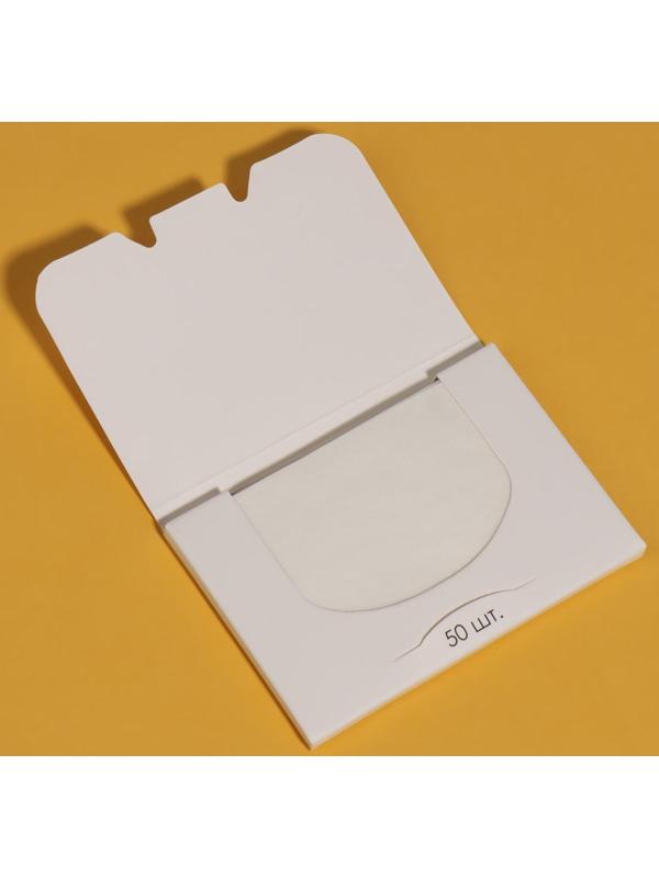 Матирующие салфетки «Colorful», 50 шт, цвет белый