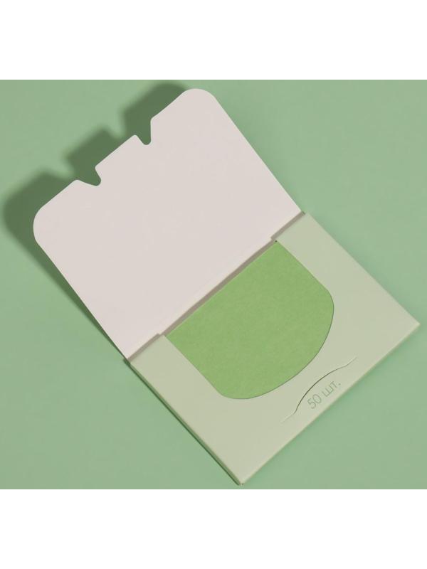 Матирующие салфетки «Colorful», 50 шт, цвет зелёный