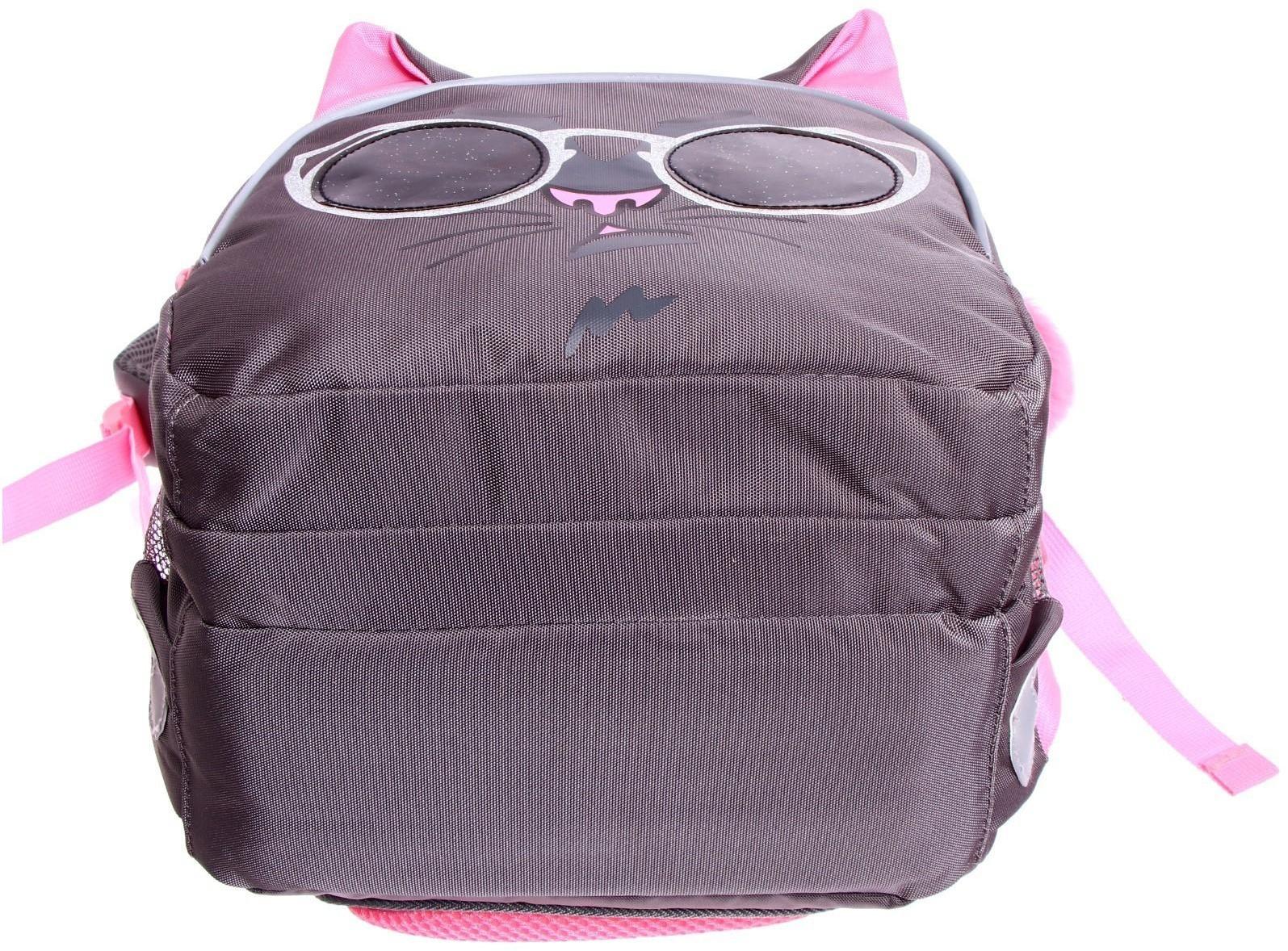 Рюкзак школьный, 40 х 27 х 20 см, Grizzly 360, эргономичная спинка, отделение для ноутбука, + брелок, серый RG-360-7_4