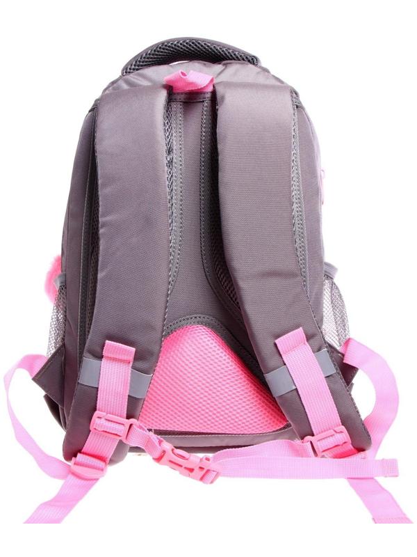 Рюкзак школьный, 40 х 27 х 20 см, Grizzly 360, эргономичная спинка, отделение для ноутбука, + брелок, серый RG-360-7_4