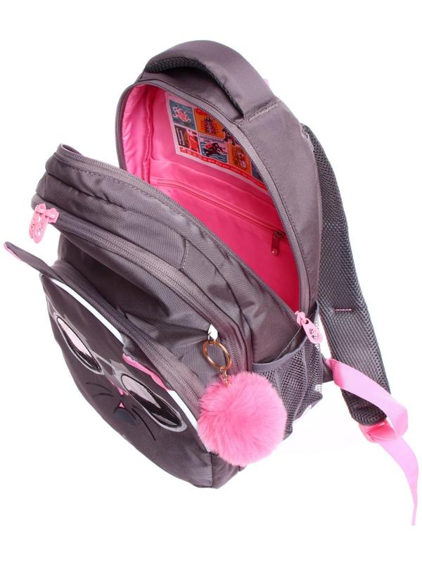 Рюкзак школьный, 40 х 27 х 20 см, Grizzly 360, эргономичная спинка, отделение для ноутбука, + брелок, серый RG-360-7_4