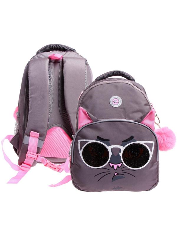 Рюкзак школьный, 40 х 27 х 20 см, Grizzly 360, эргономичная спинка, отделение для ноутбука, + брелок, серый RG-360-7_4