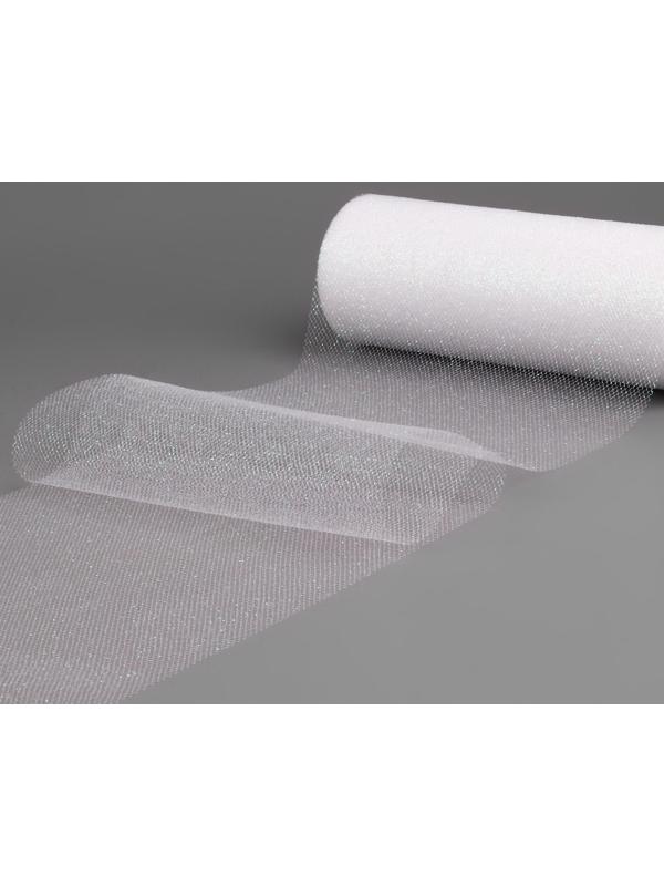 Фатин с глиттером, 15 см, 11 ± 1 г/кв.м, 9 ± 0,5 м, цвет белый №1