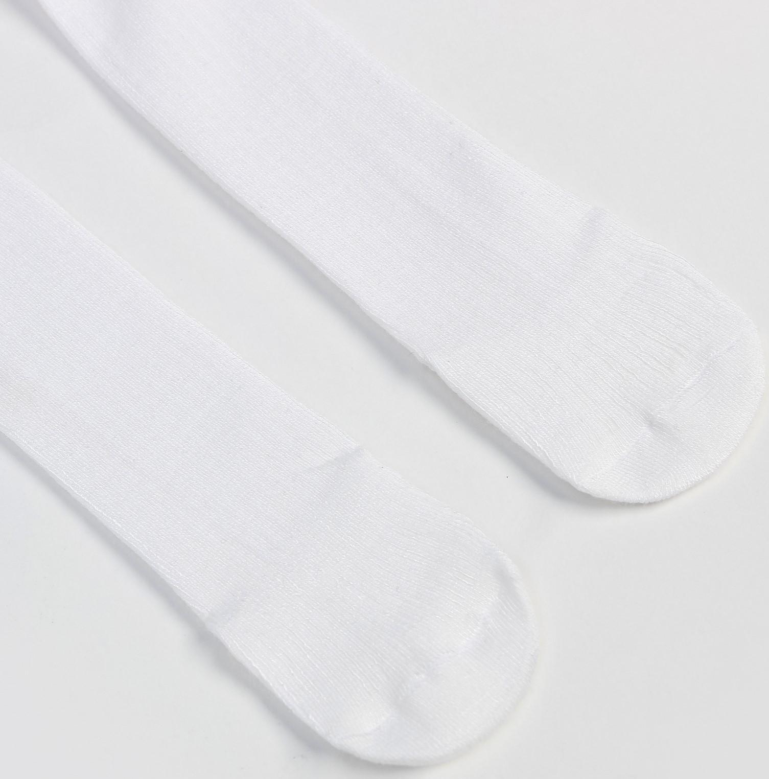 Колготки детские, цвет белый, рост 86-92