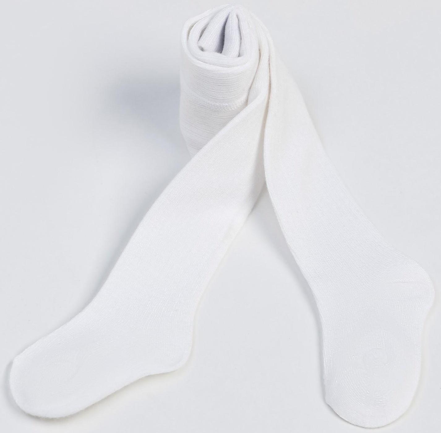 Колготки детские, цвет белый, рост 86-92