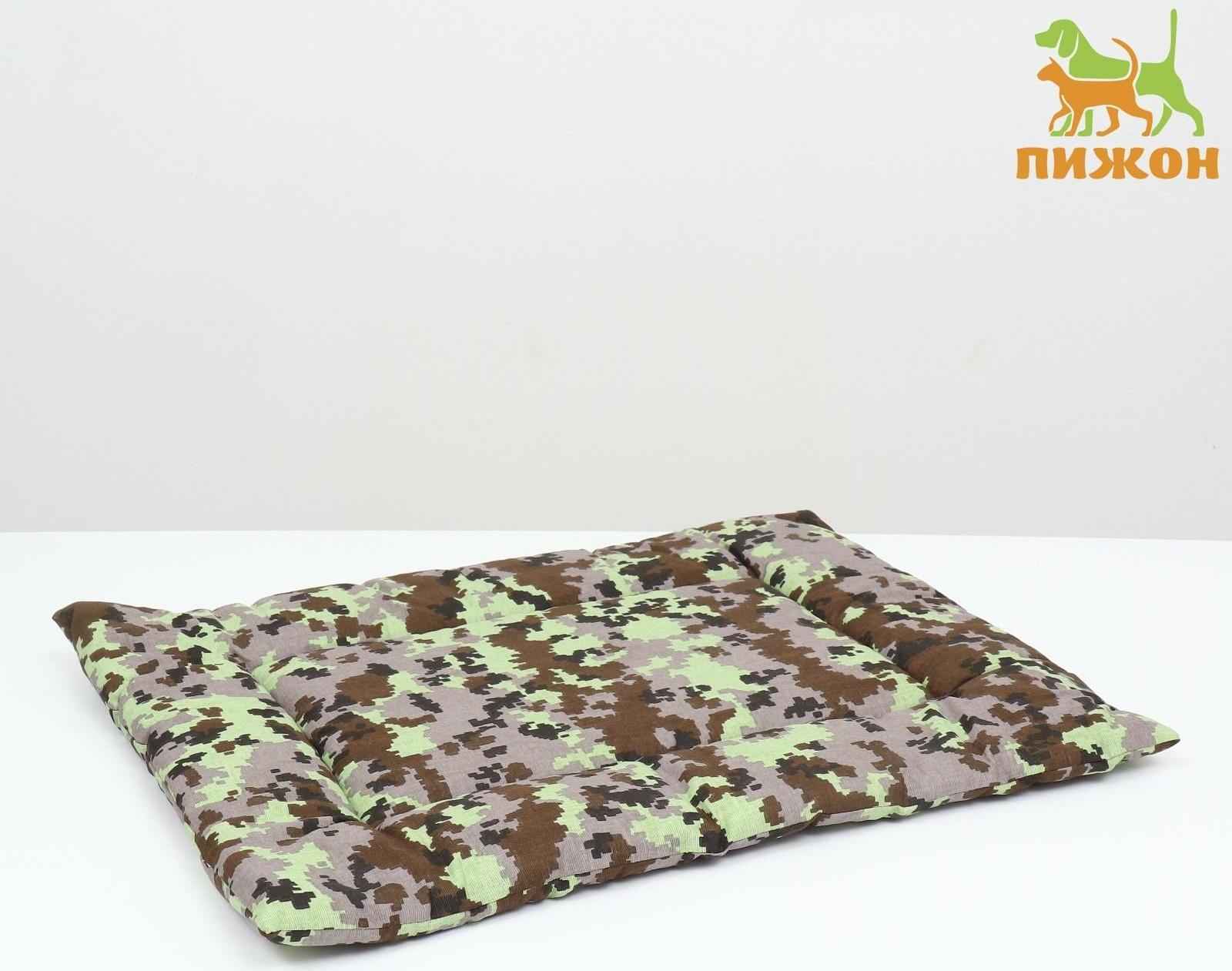 Подстилка стёганая, поликоттон, периотек 65 х 50 х 3 см,камуфляж