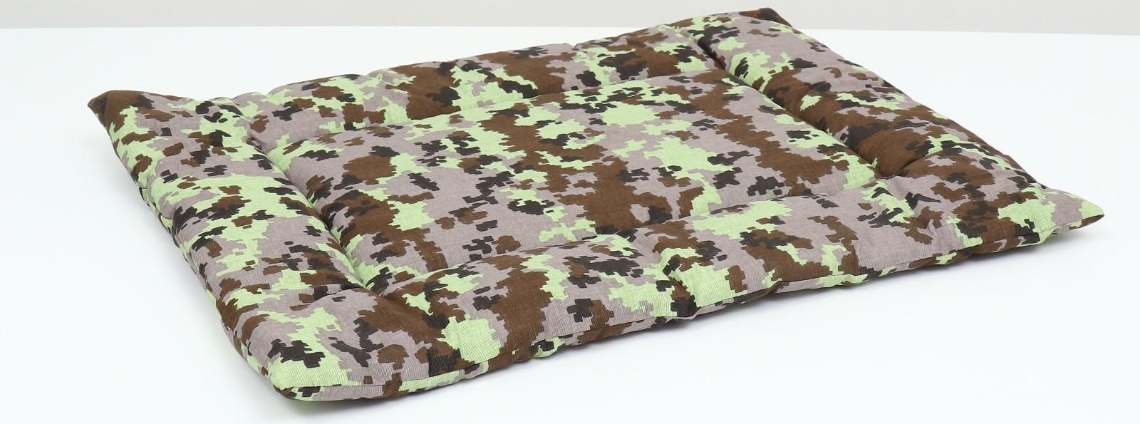 Подстилка  стёганая, поликоттон, периотек 80 х 60 х 3 см, камуфляж