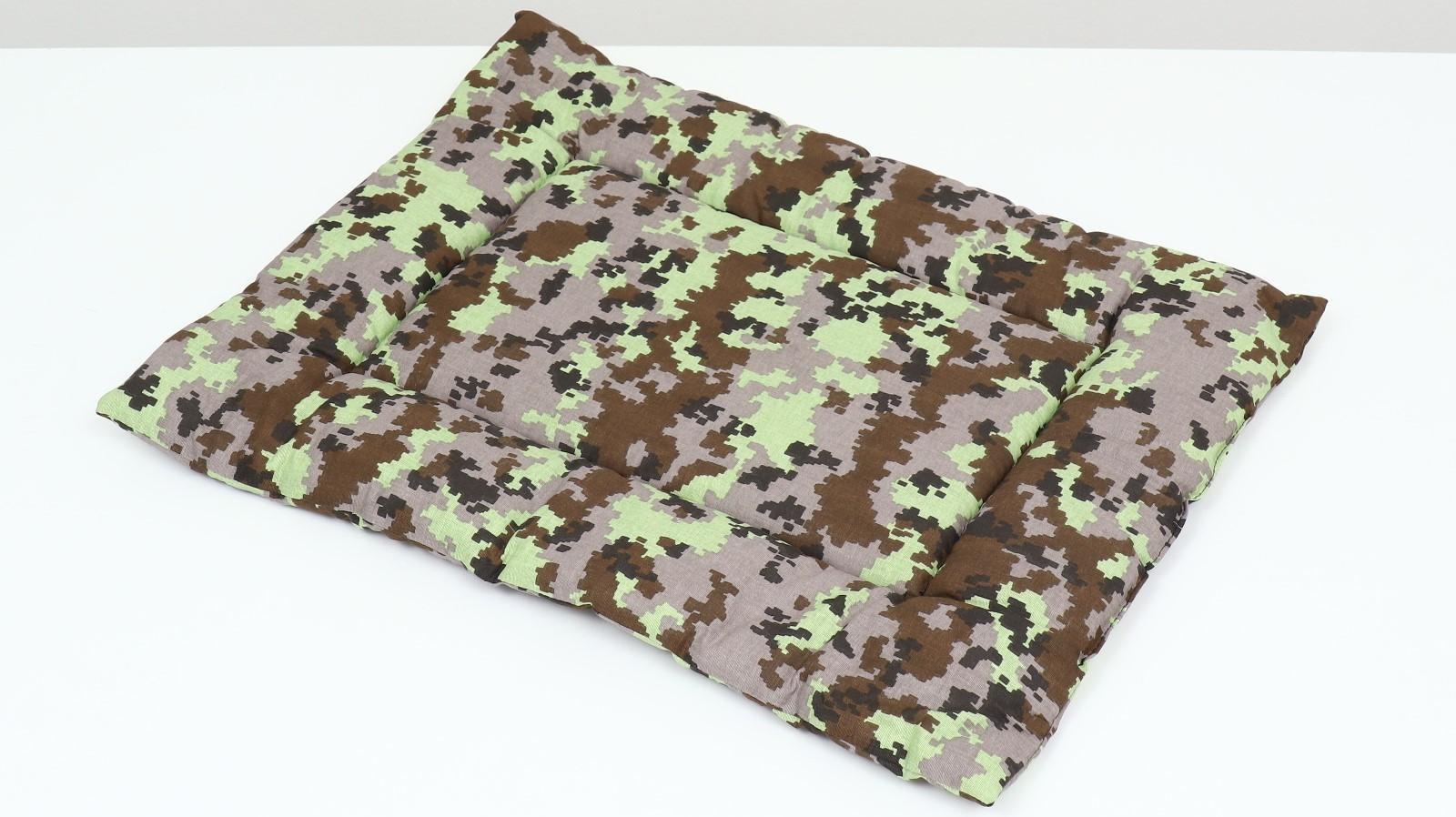 Подстилка  стёганая, поликоттон, периотек 80 х 60 х 3 см, камуфляж