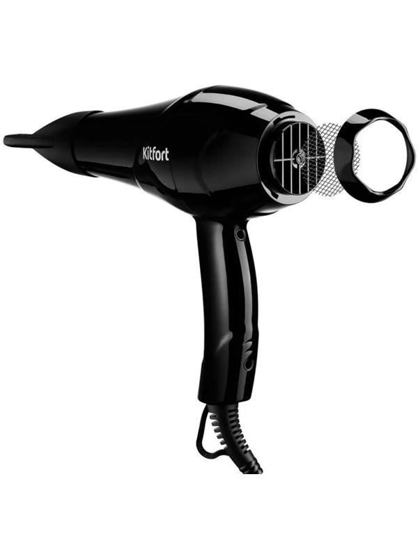 Фен Kitfort КТ-3204, 1000-1200 Вт, 2 скорости, 3 режима, концентратор, шнур 1.6 м