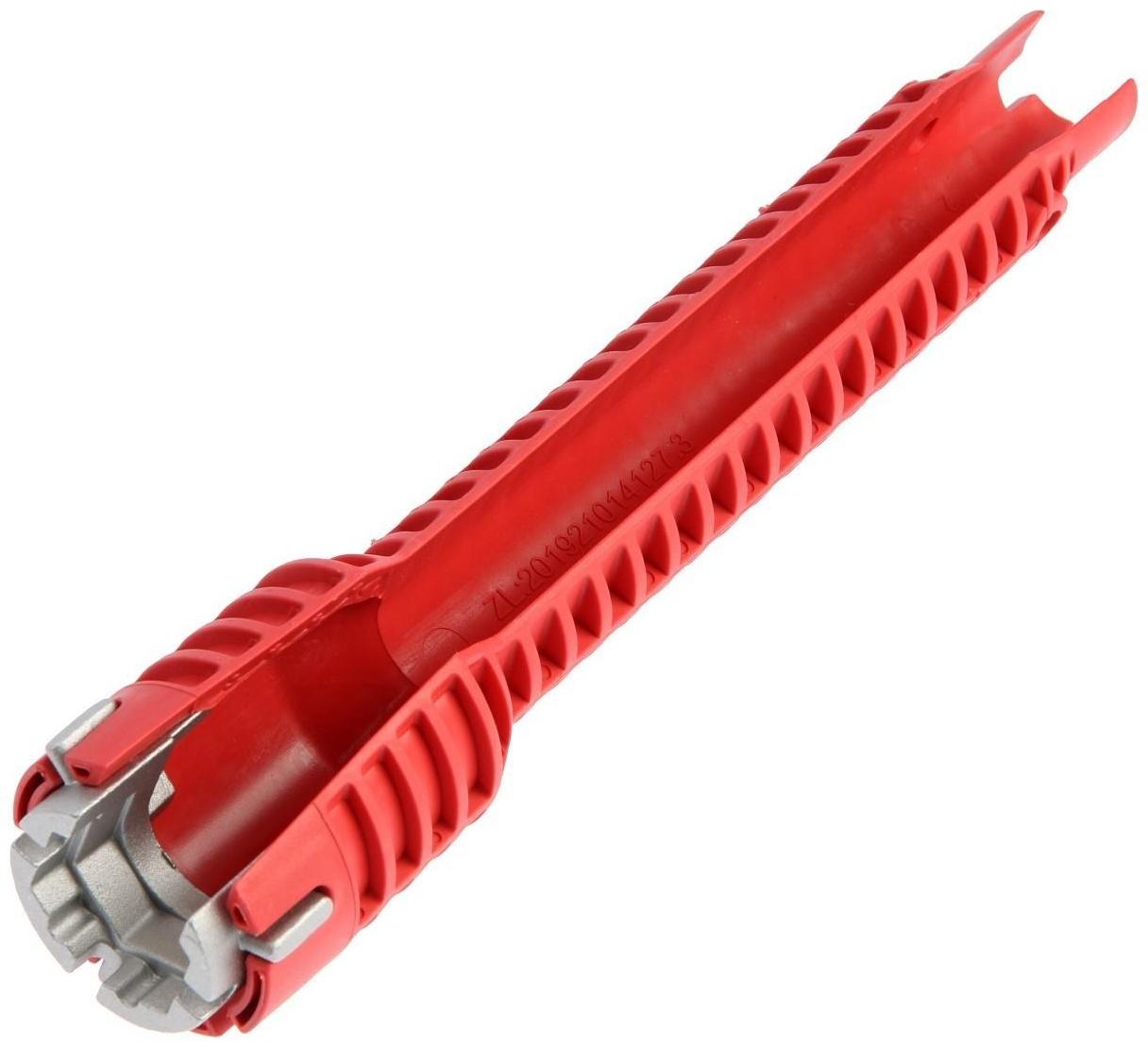 Ключ сантехнический 8 в 1 ТУНДРА, вставки 21-40 мм, корпус 28 и 52 мм, экстрактор, 250 мм