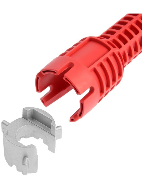 Ключ сантехнический 8 в 1 ТУНДРА, вставки 21-40 мм, корпус 28 и 52 мм, экстрактор, 250 мм