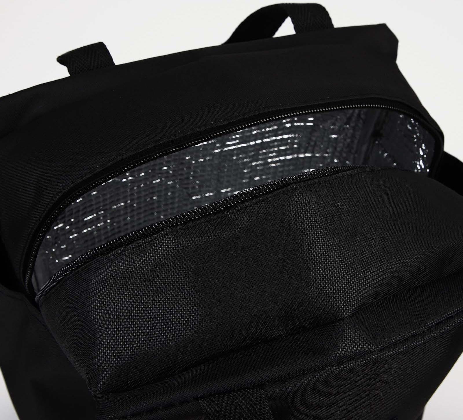 Термосумка на молнии 8.7 л, 2 наружных кармана, цвет чёрный