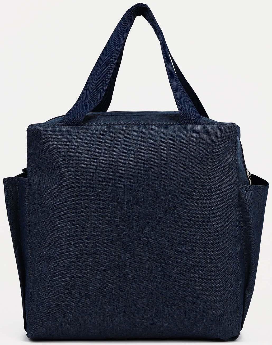 Термосумка на молнии 8.7 л, 2 наружных кармана, цвет синий