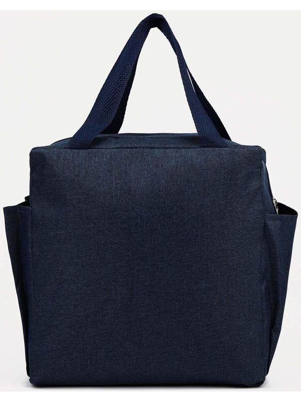 Термосумка на молнии 8.7 л, 2 наружных кармана, цвет синий