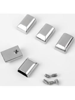 Наконечники для молний, 11 мм, 18 × 11 × 6 мм, 5 шт, цвет никель