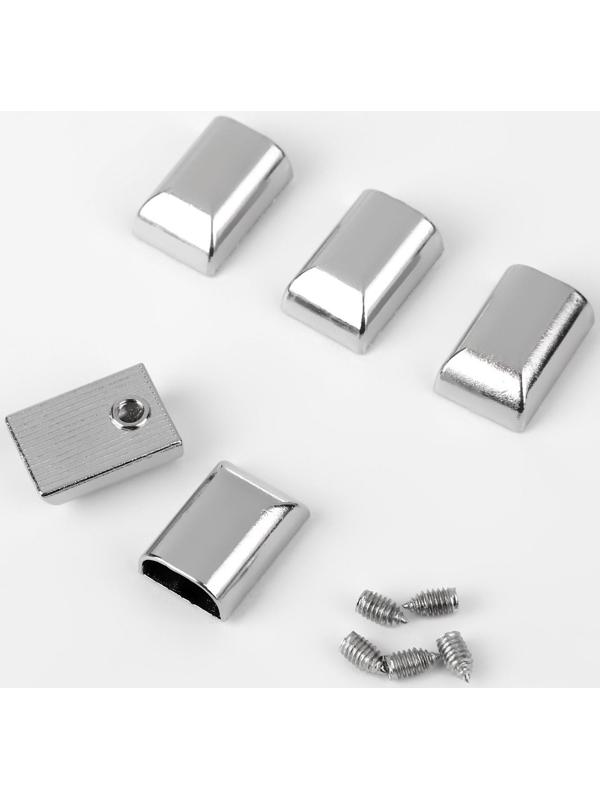 Наконечники для молний, 11 мм, 18 × 11 × 6 мм, 5 шт, цвет никель