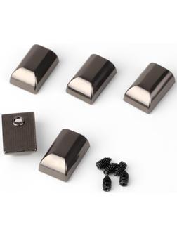 Наконечники для молний, 11 мм, 18 × 11 × 6 мм, 5 шт, цвет чёрный никель