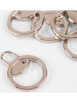 Пуллер для молнии, металлический, 3,8 × 2,8 см, 5 шт, цвет никель