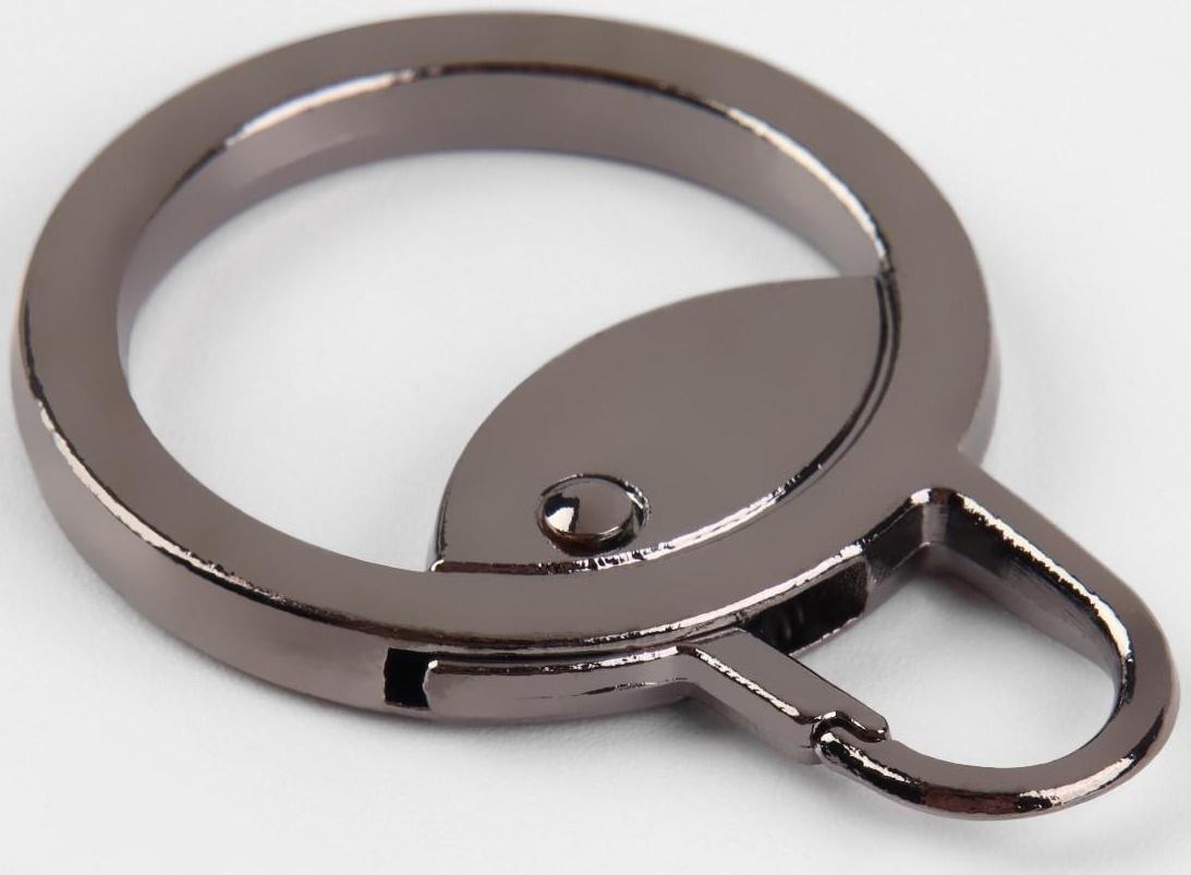 Пуллер для молнии, металлический, 3,8 × 2,8 см, 5 шт, цвет чёрный никель