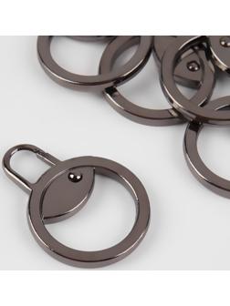 Пуллер для молнии, металлический, 3,8 × 2,8 см, 5 шт, цвет чёрный никель