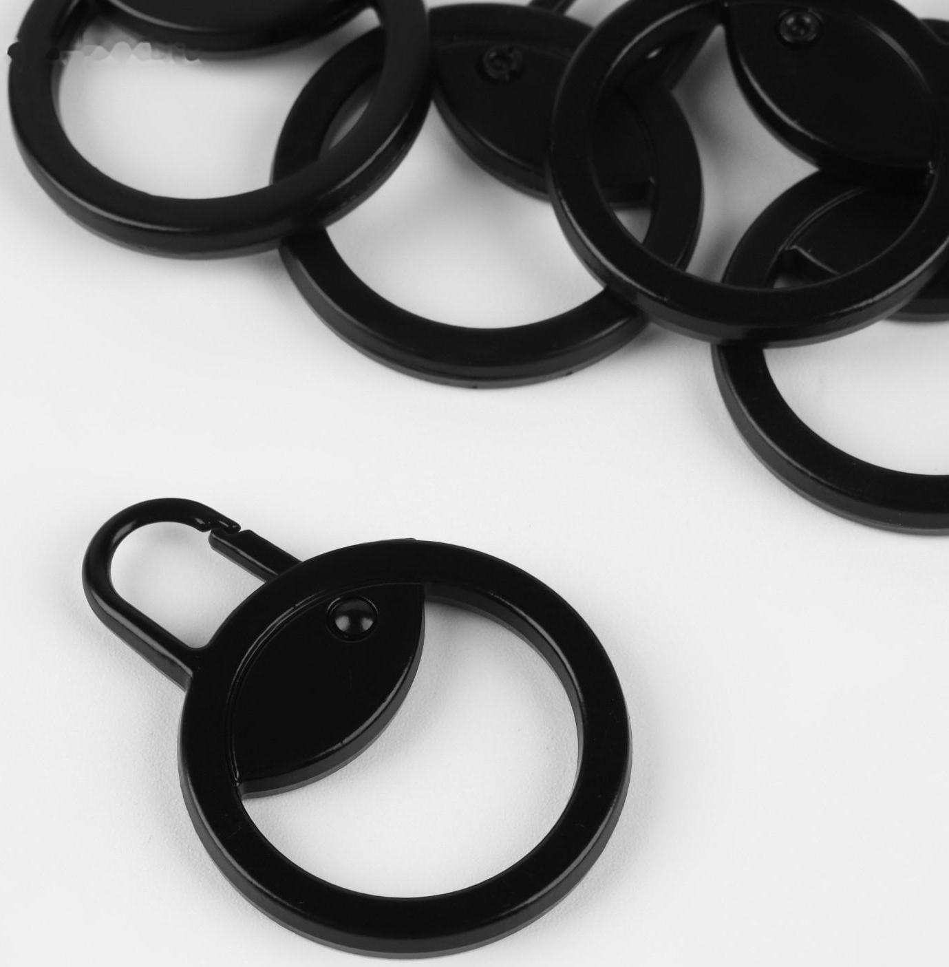 Пуллер для молнии, металлический, 3,8 × 2,8 см, 5 шт, цвет чёрный