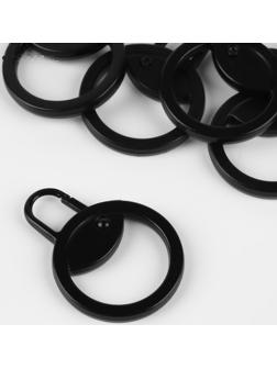 Пуллер для молнии, металлический, 3,8 × 2,8 см, 5 шт, цвет чёрный