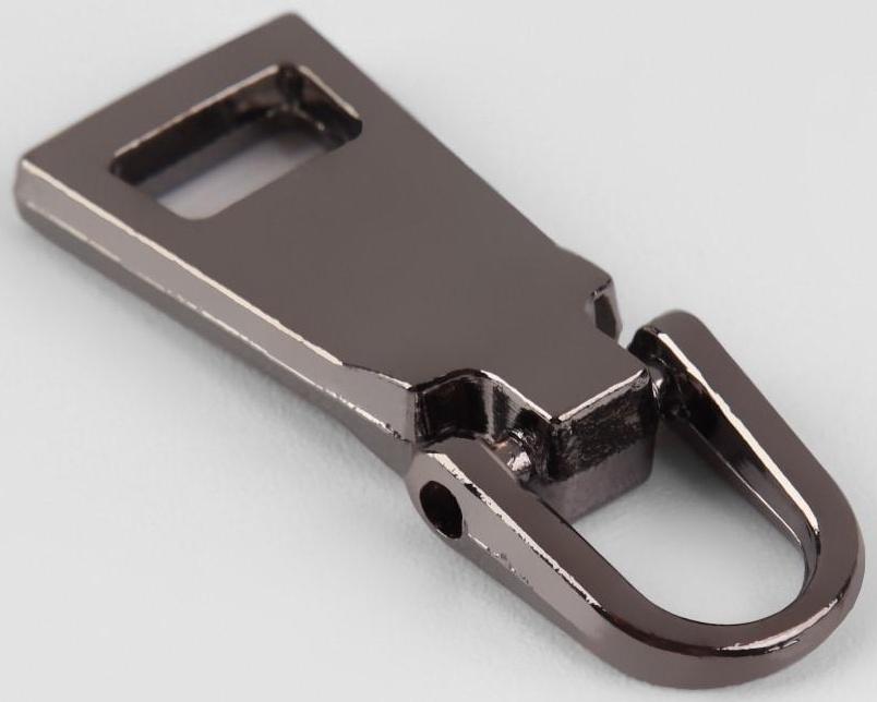 Пуллер для молнии, металлический, 2,8 × 1 см, 5 шт, цвет чёрный