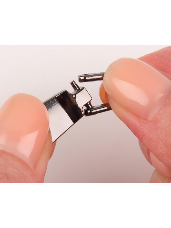 Пуллер для молнии, металлический, 2,8 × 1 см, 5 шт, цвет чёрный