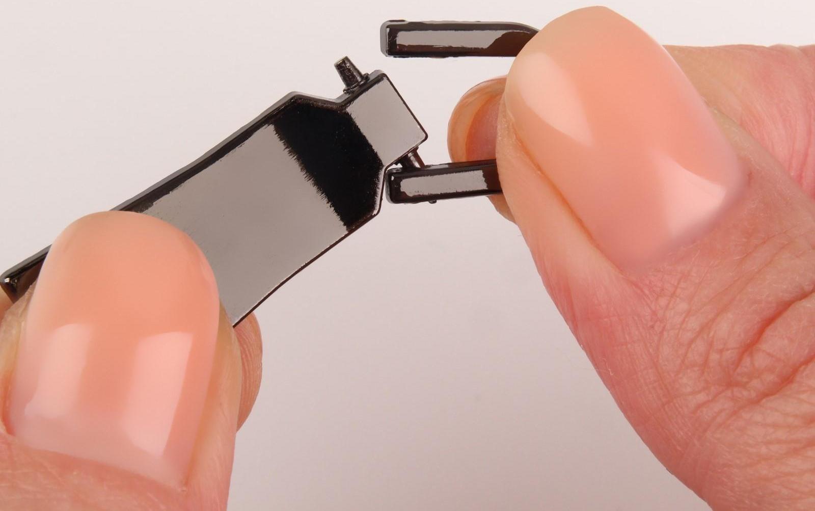 Пуллер для молнии, металлический, 3,7 × 1,25 см, 5 шт, цвет чёрный