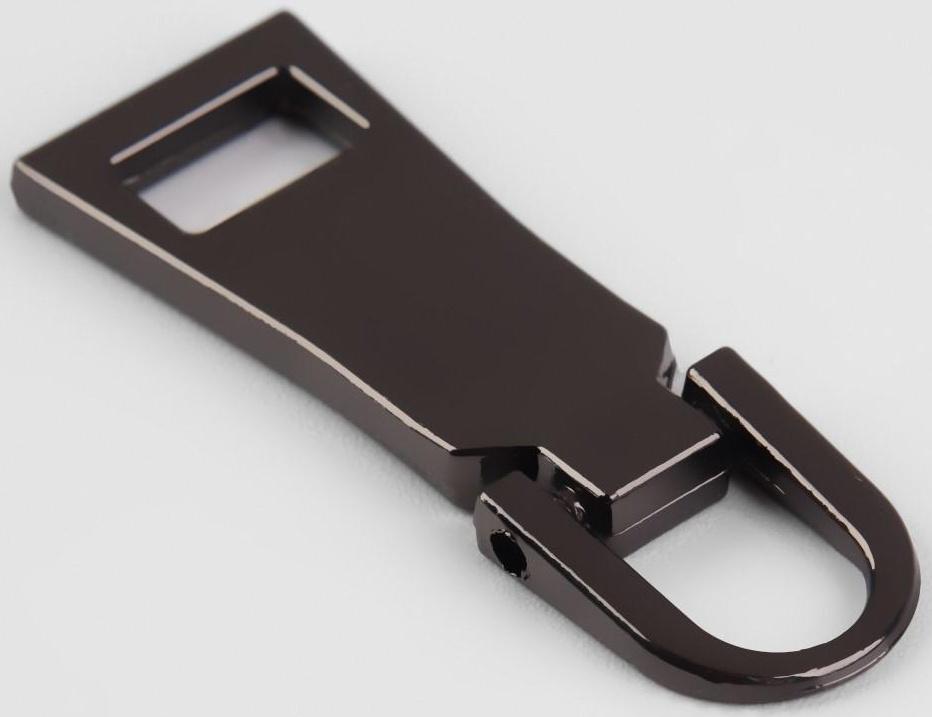 Пуллер для молнии, металлический, 3,7 × 1,25 см, 5 шт, цвет чёрный