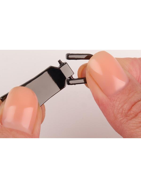 Пуллер для молнии, металлический, 3,7 × 1,25 см, 5 шт, цвет чёрный