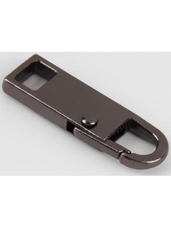 Пуллер для молнии, металлический, 3 × 0,9 см, 5 шт, цвет чёрный никель