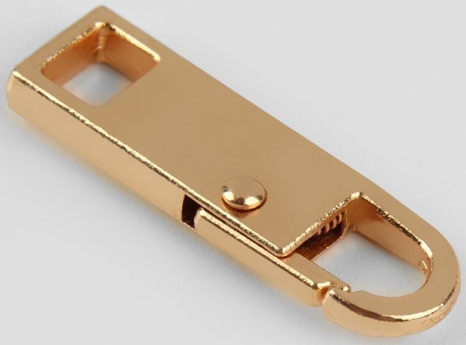 Пуллер для молнии, металлический, 3 × 0,9 см, 5 шт, цвет золотой