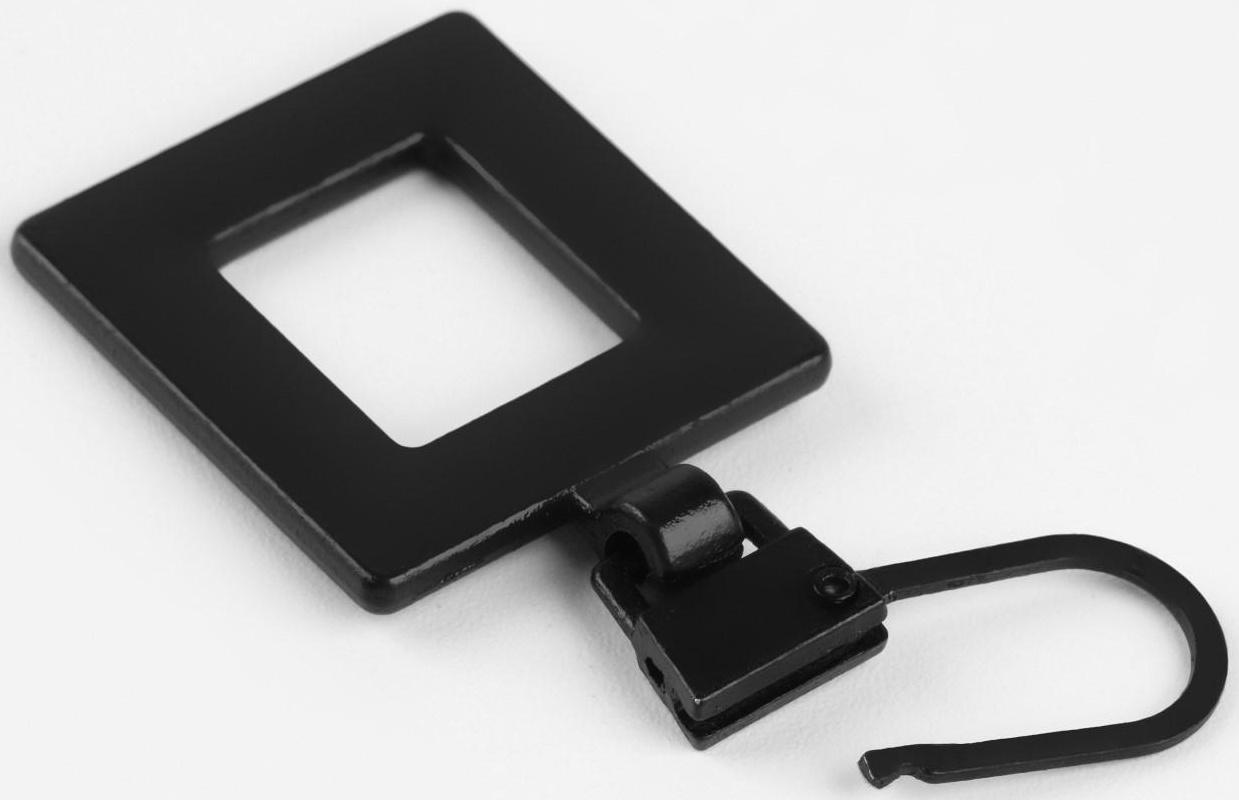 Пуллер для молнии, металлический, 4,2 × 2 см, 5 шт, цвет чёрный