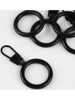 Пуллер для молнии, металлический, 4,5 × 2,3 см, 5 шт, цвет чёрный