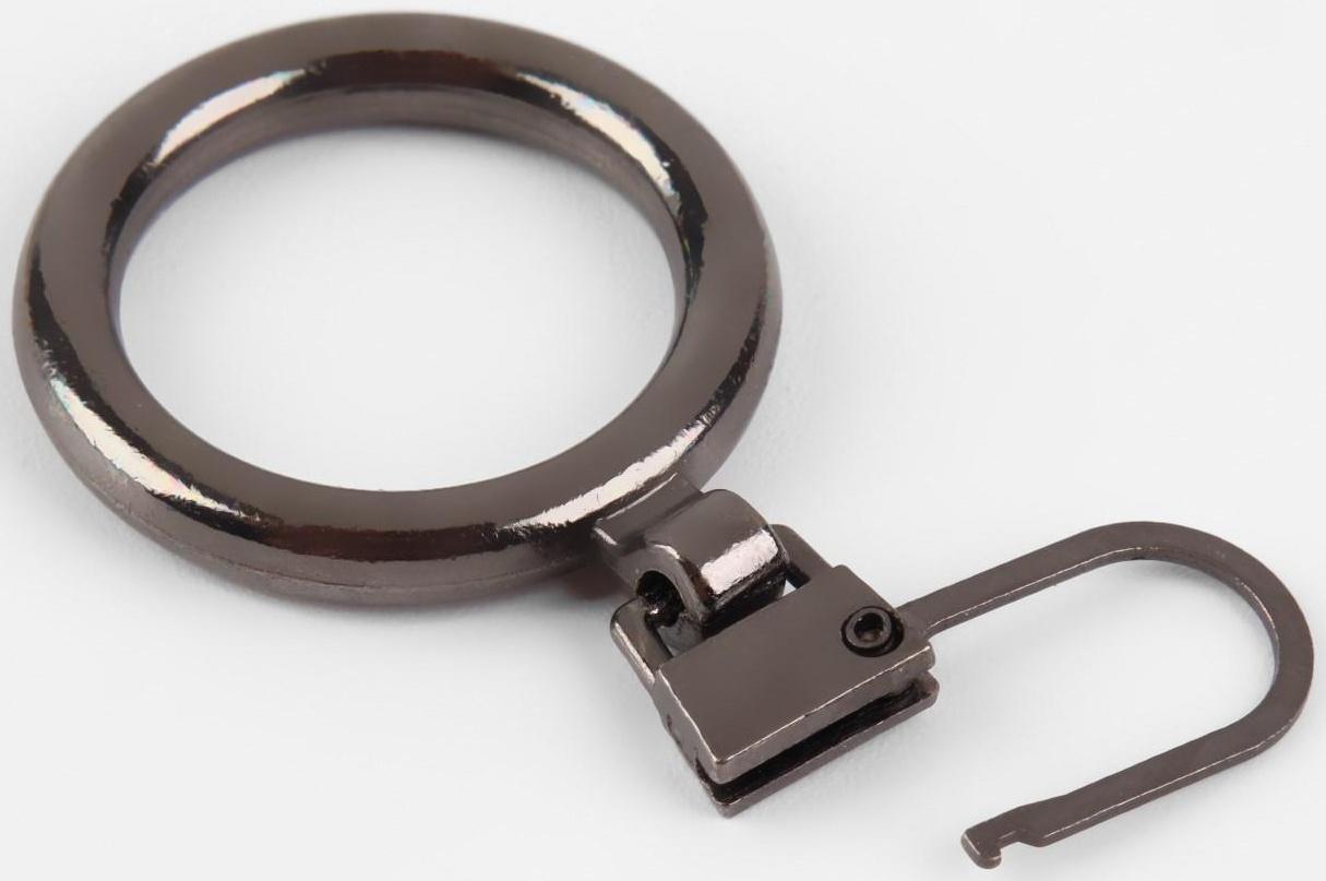 Пуллер для молнии, металлический, 4,5 × 2,3 см, 5 шт, цвет чёрный никель