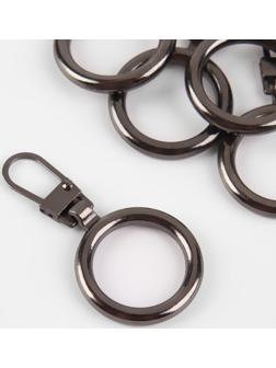 Пуллер для молнии, металлический, 4,5 × 2,3 см, 5 шт, цвет чёрный никель