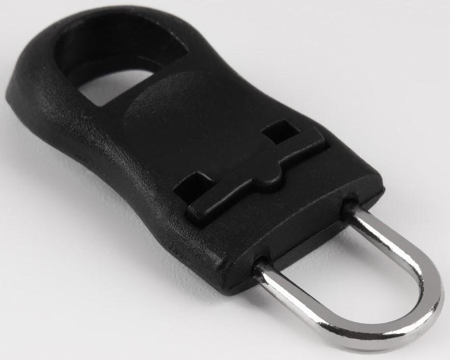 Пуллер для молнии, съёмный, 3,5 × 1,5 см, 10 шт, цвет чёрный