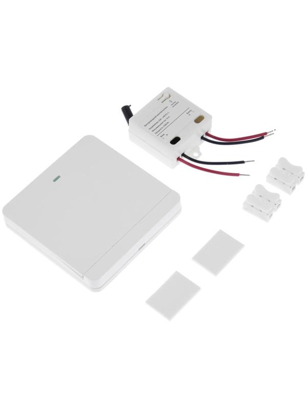 Выключатель беспроводной VVL-0010, 1 клавиша, радиус до 50 м, 10А, 220 В, белый