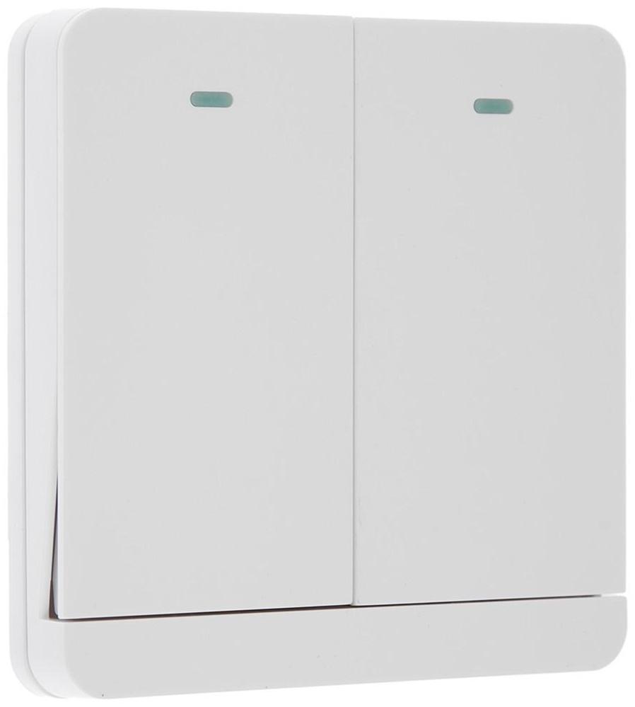 Выключатель беспроводной VVL-0011, 2 клавиши, радиус до 50 м, 10А, 220 В, белый