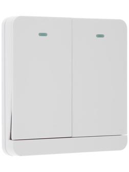 Выключатель беспроводной VVL-0011, 2 клавиши, радиус до 50 м, 10А, 220 В, белый