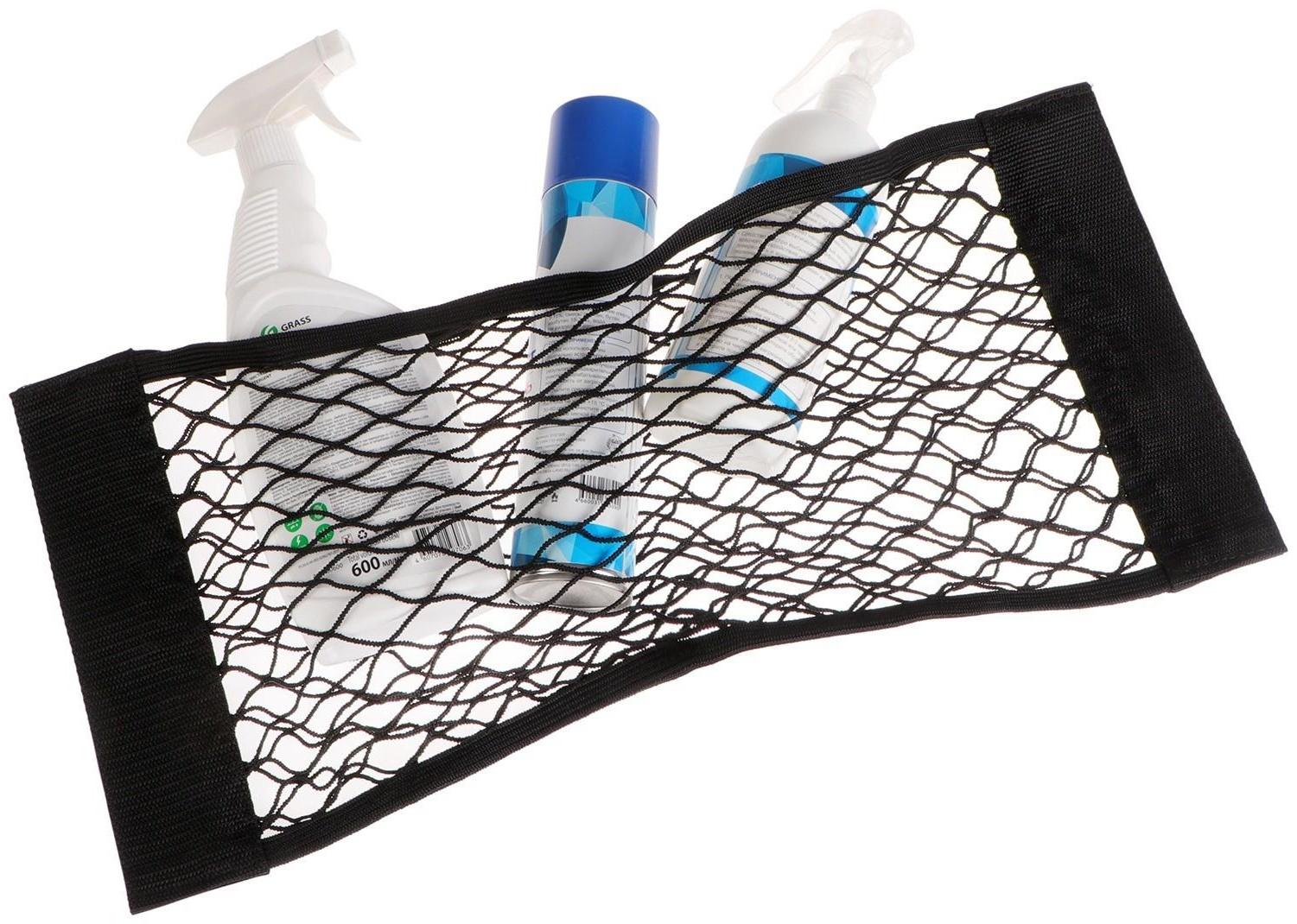 Сетка багажная TORSO для ниш, карман 25×50 на липкой ленте