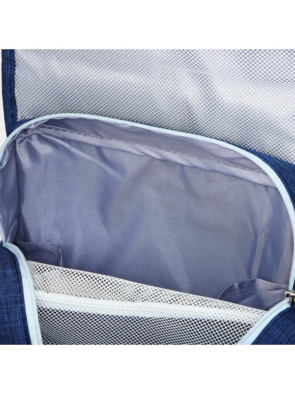 Косметичка-несессер на липучках, с крючком, цвет синий