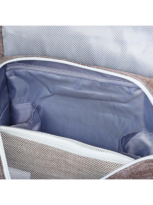 Косметичка-несессер на липучках, с крючком, цвет серый